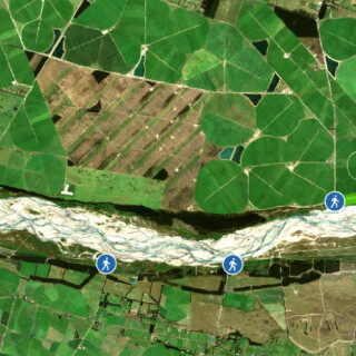 Imagery map of Waimakariri River