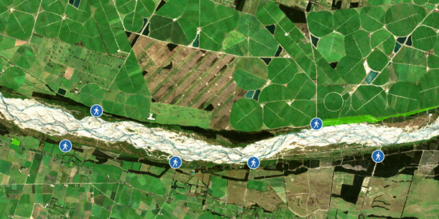 Imagery map of Waimakariri River